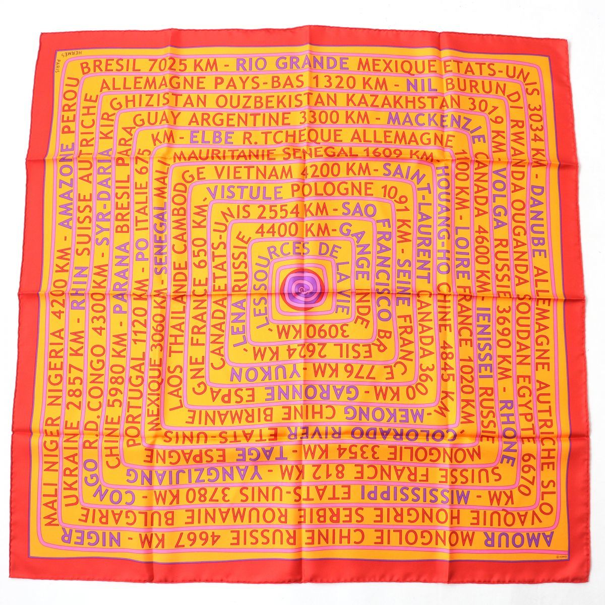 極美品☆HERMES エルメス LES SOURCES DE LA VIE 生命の源 カレ90