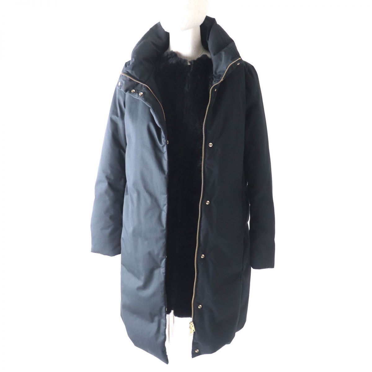 激安直営店 ラビットファー ダウンコート UA COAT COCOON W'S ウール