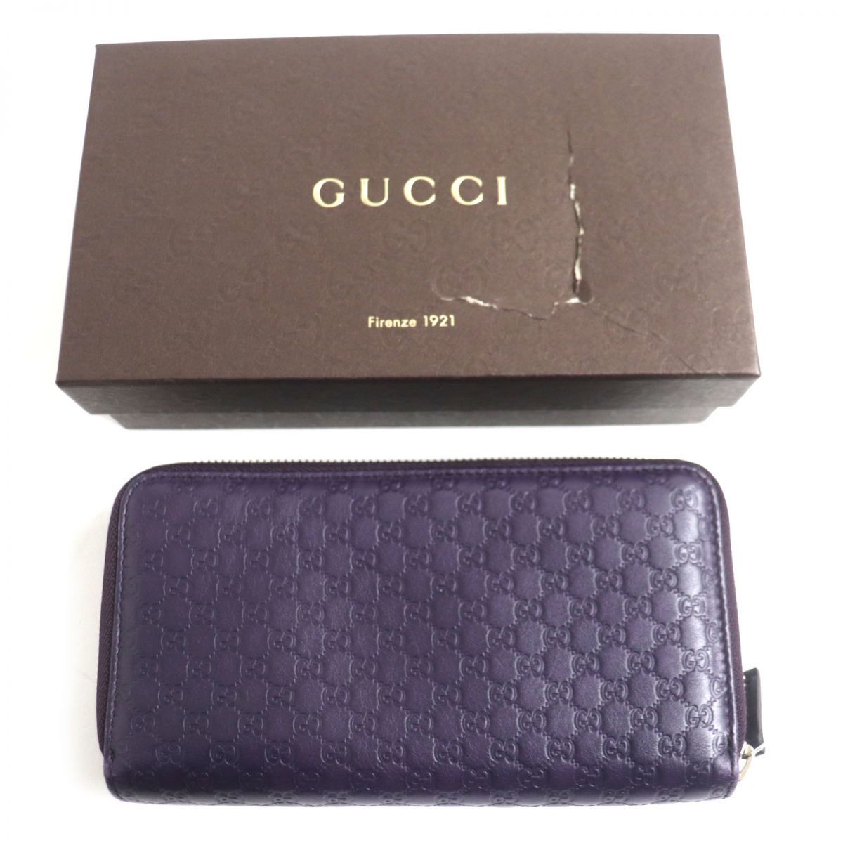 美品▽GUCCI グッチ 295830 ダブルジップ ラウンドファスナー マイクロ