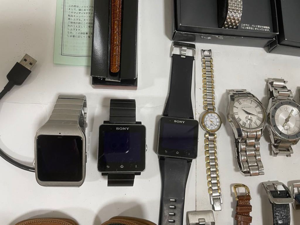 腕時計31点大量まとめ NOEVIR SONY SW2 Burberrys 8000 EMPORIO ARMANI