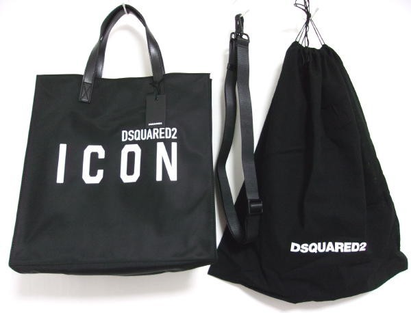 新品★DSQUARED2 ディースクエアード★2way ナイロン製ショッパーバッグ★トートバッグ★ショルダーバッグ★ICONの画像1