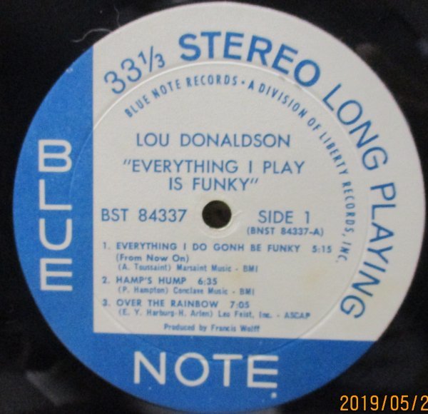 LOU DONALDSON/EVERYTHING I PLAY IS FUNKY/van gelder 刻印/_画像4