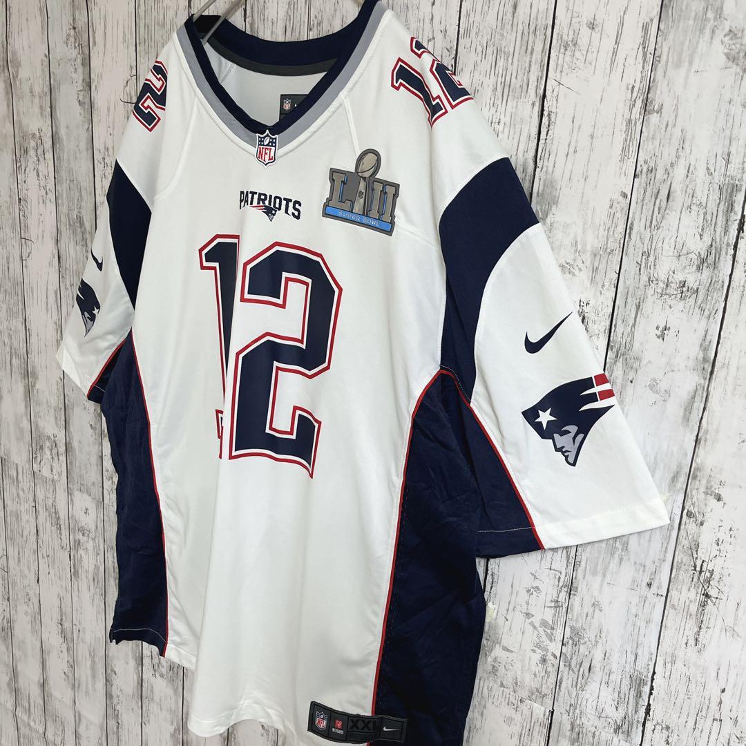 NIKE ナイキ NFL PATORIOTS ペイトリオッツ ゲームシャツ 2XL 白 NIKE ナイキ NFL PATORIOTS ペイトリオッツ ゲームシャツ 2XL 白