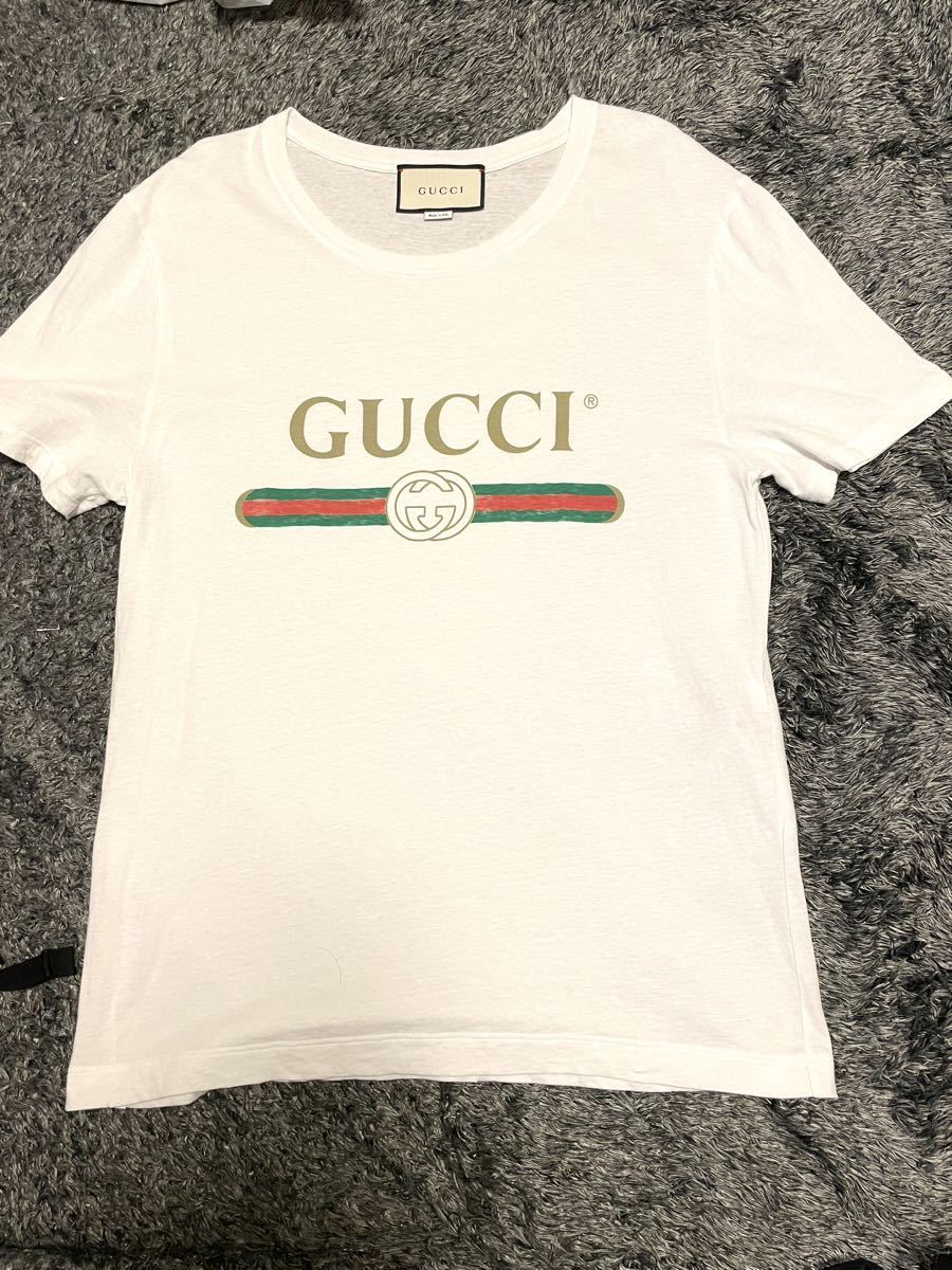 GUCCI ロゴ ウォッシュドオーバーサイズ Tシャツ グッチ