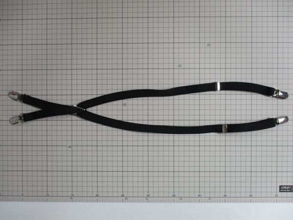 WZ746[ simple ] suspenders black width 15.0.