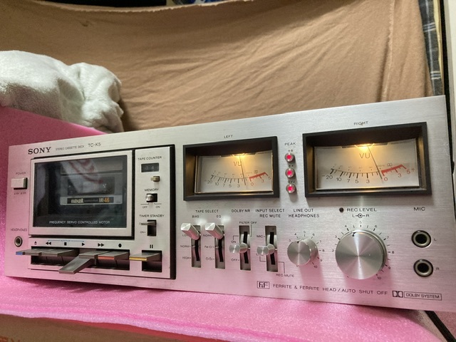動作OK☆SONY TC-K5☆VUメーター付きレトロなカセットデッキ☆F&F 動作OK☆SONY TC-K5☆VUメーター付きレトロなカセットデッキ☆F&F