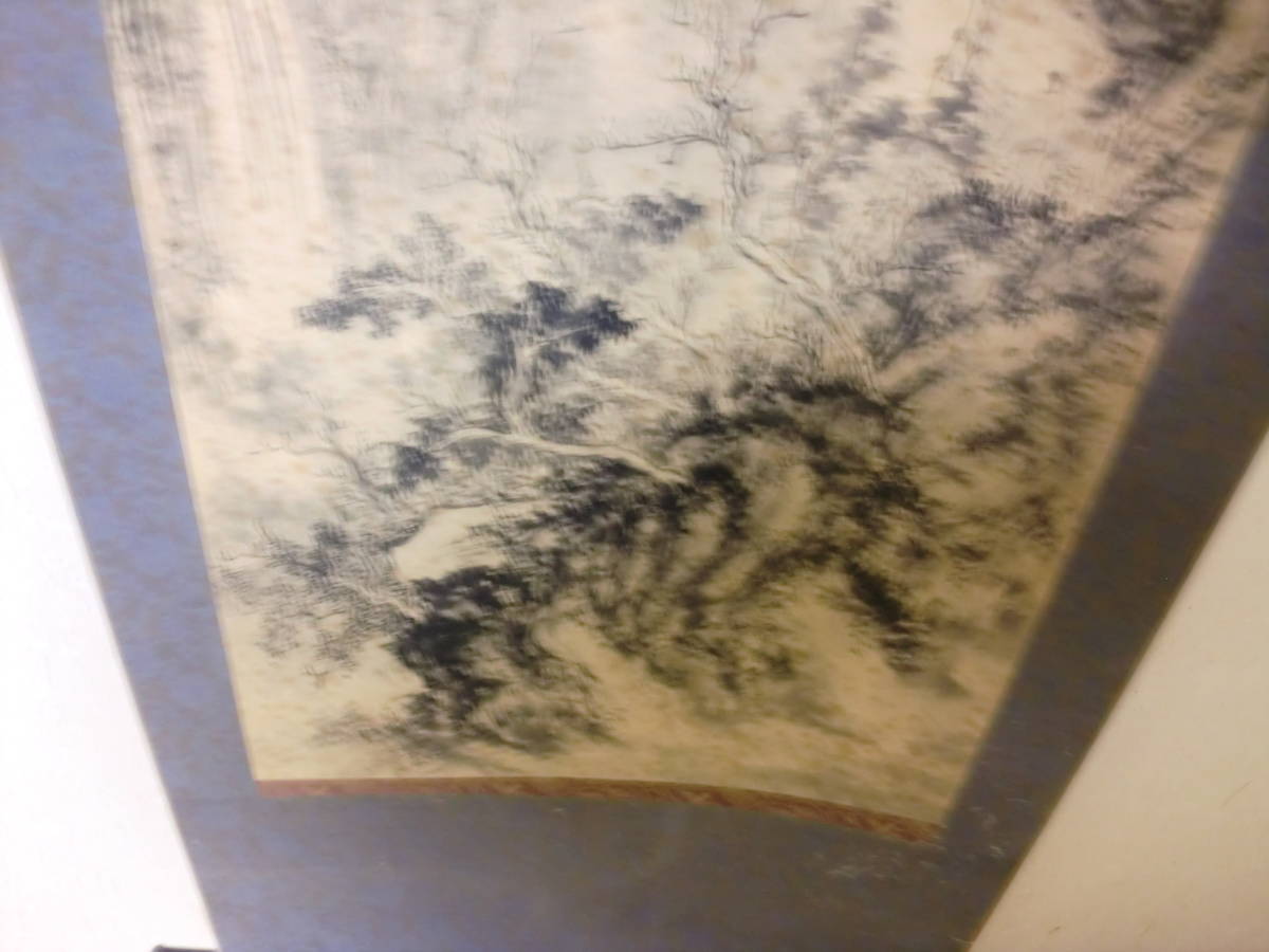 【模写】 掛軸　中国画　清　王原祁　トテモ繊細な春山観瀑布_画像8