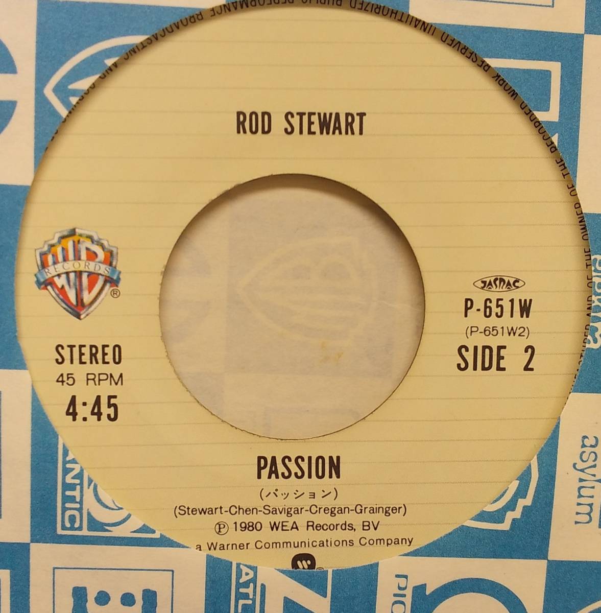 匿名・送料無料！　ロッド・スチュワート/Rod Stewart　　EP　「今宵焦がれて/OH GOD! I Wish I Was Home Tonight　Passion」