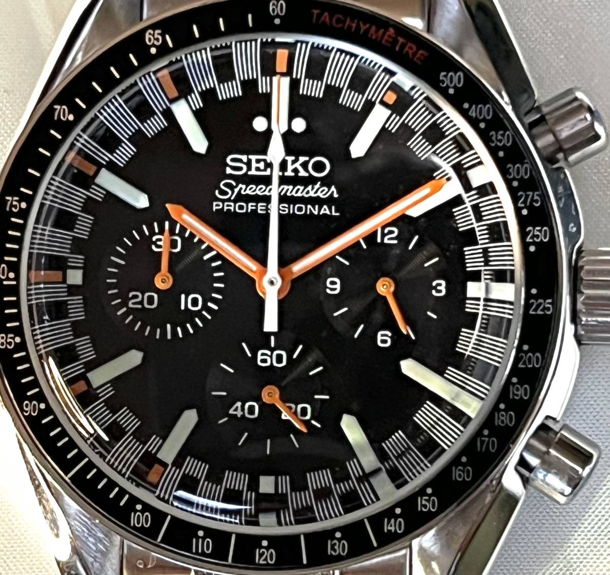 腕時計 カスタム スピードマスター vk63 mod Yahoo!オークション - SEIKO MOD /カスタム /VK63 クォーツ