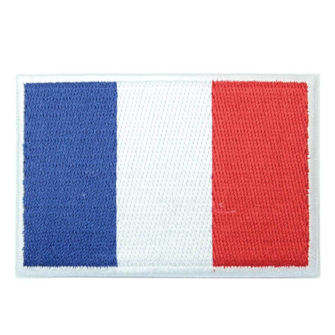 アイロンワッペン フランス France 国旗 トリコロール 簡単貼り付け アップリケ 刺繍 裁縫_画像1