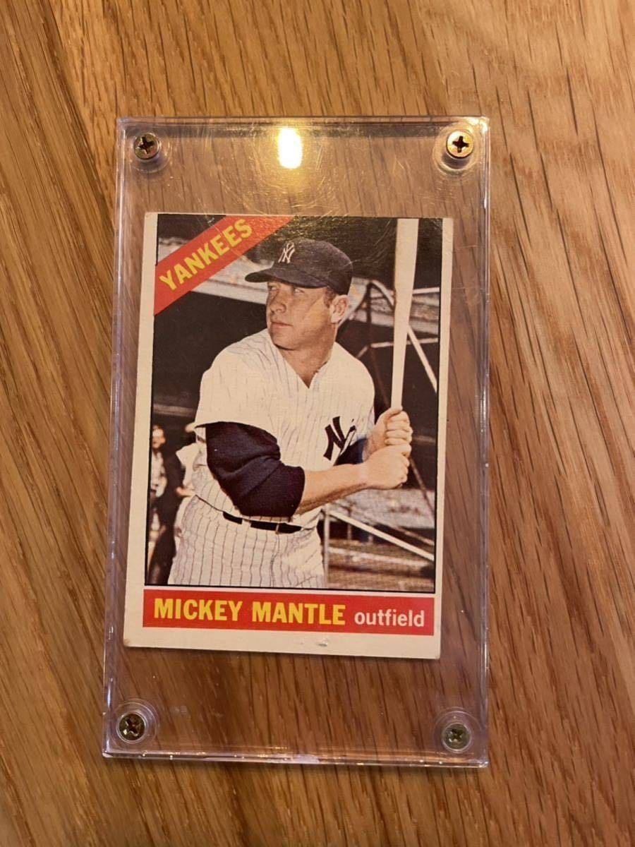 希少 レア TOPPS 1966 MICKEY MANTLE #50 NEW YORK YANKEES ヤンキース