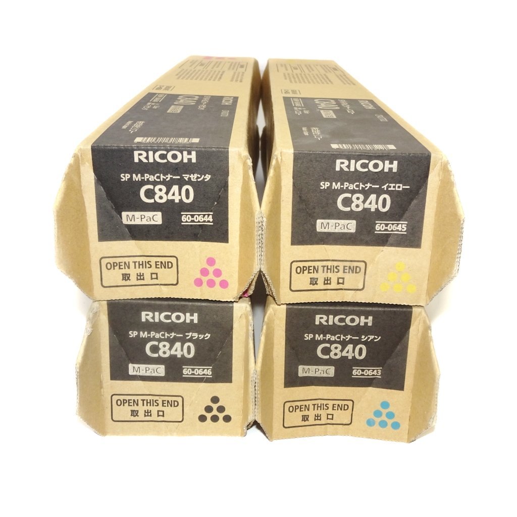 4色セット 純正 RICOH リコー SP M-Pacトナー C840 ブラック シアン