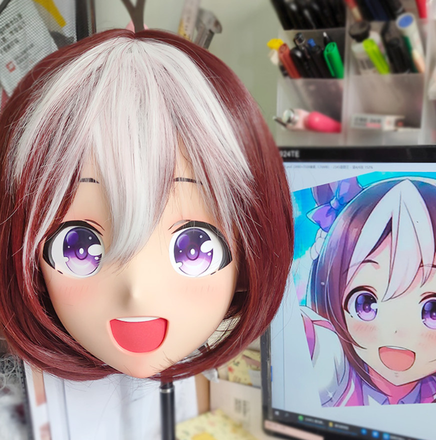 スペシャルウィーク ハーフマスク カツラ/眼球付き ヘッド スペシャルウィーク ハーフマスク カツラ/眼球付き ヘッド