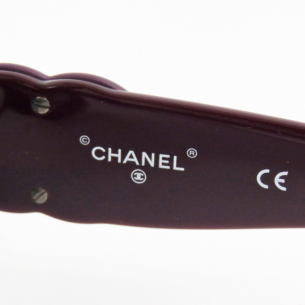 [ Nagoya ] Chanel square sunglasses A71391 purple here Mark 21C purple I wear small articles unused 