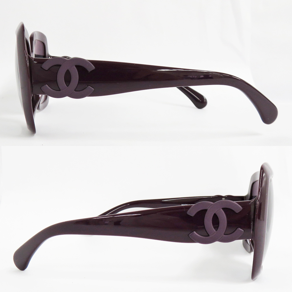 [ Nagoya ] Chanel square sunglasses A71391 purple here Mark 21C purple I wear small articles unused 