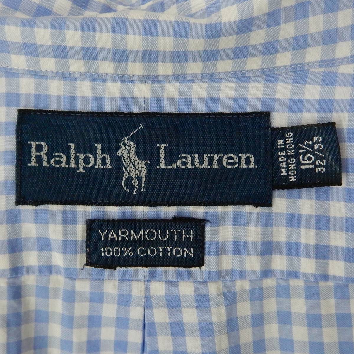 Ralph Lauren YARMOUTH Shirts 16 1/2-32/33 SHIRT23070 ラルフローレン ヤーマス ボタンダウンシャツ_画像8