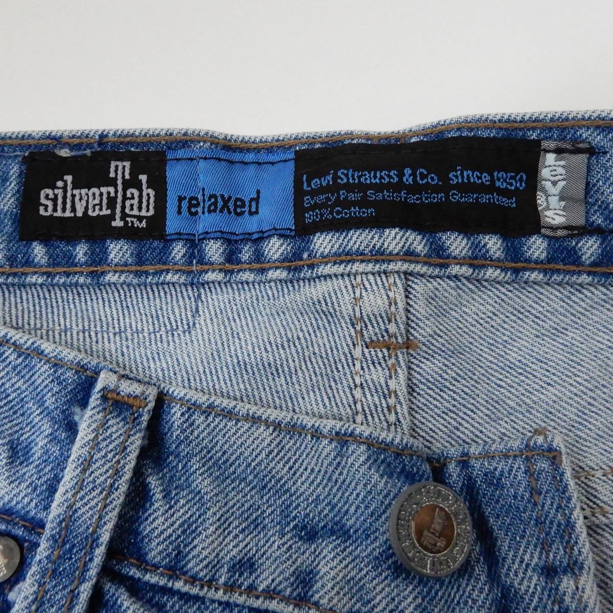 Levi's silver Tab DENIM SHORT PANTS Made in USA 1990s W34 リーバイス シルバータブ デニムショートパンツ アメリカ製 1990年代