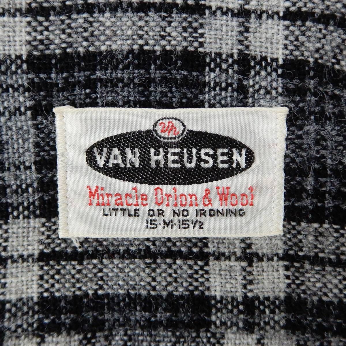 VAN HEUSEN ORLON&WOOL SHIRTS 1960s M SHIRT23096 Vintage ヴァン