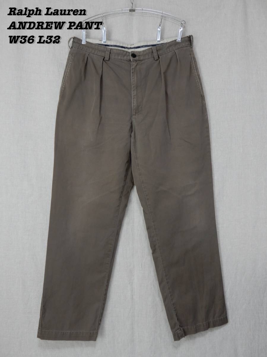 Polo by Ralph Lauren ANDREW PANT W36 L32 RL202330 ポロバイラルフローレン アンドリューパンツ 1990年代 チノパン クラシックチノ