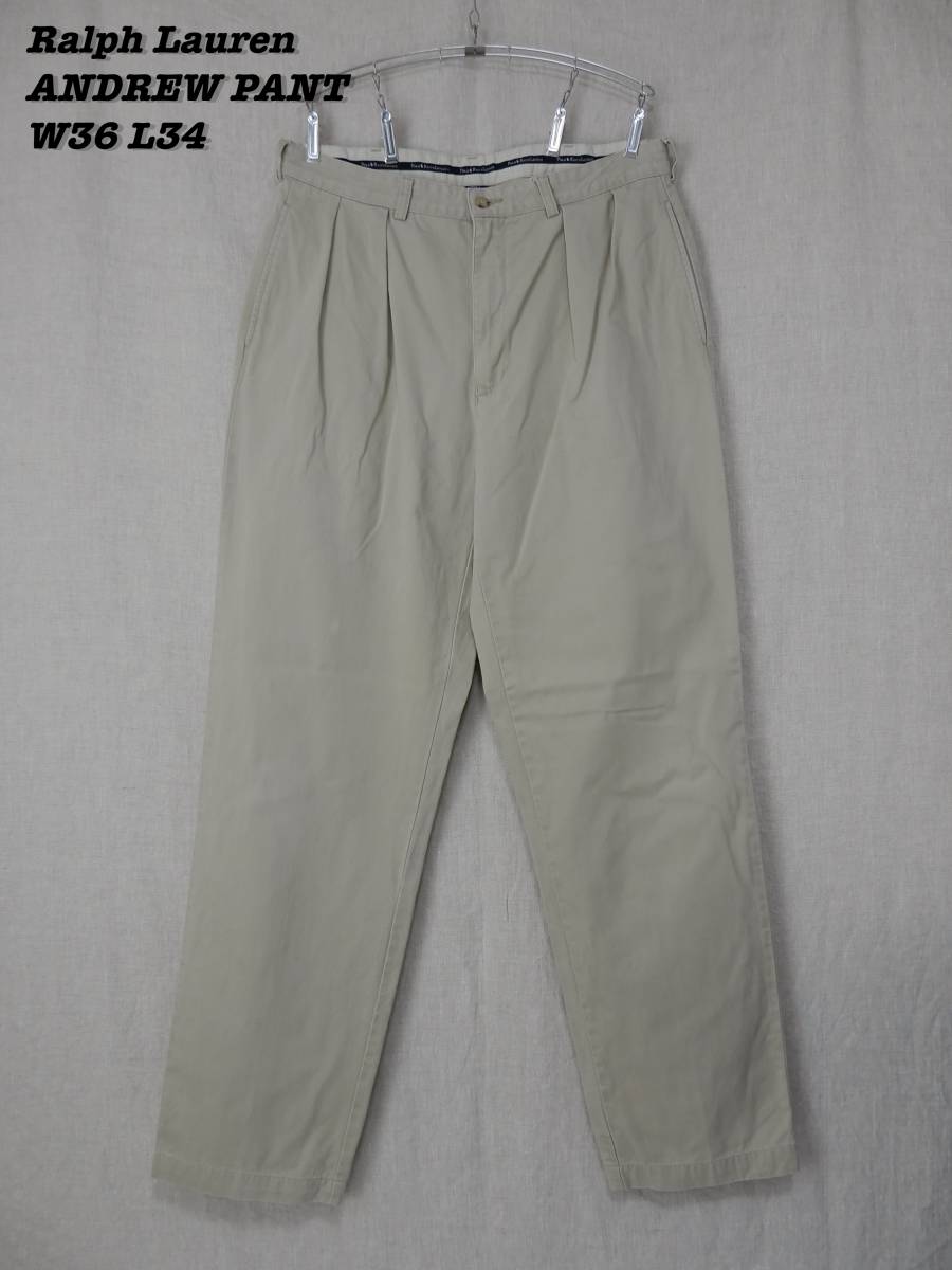 Polo by Ralph Lauren ANDREW PANT W36 L34 RL202331 ポロバイラルフローレン アンドリューパンツ チノパン クラシックチノ_画像1