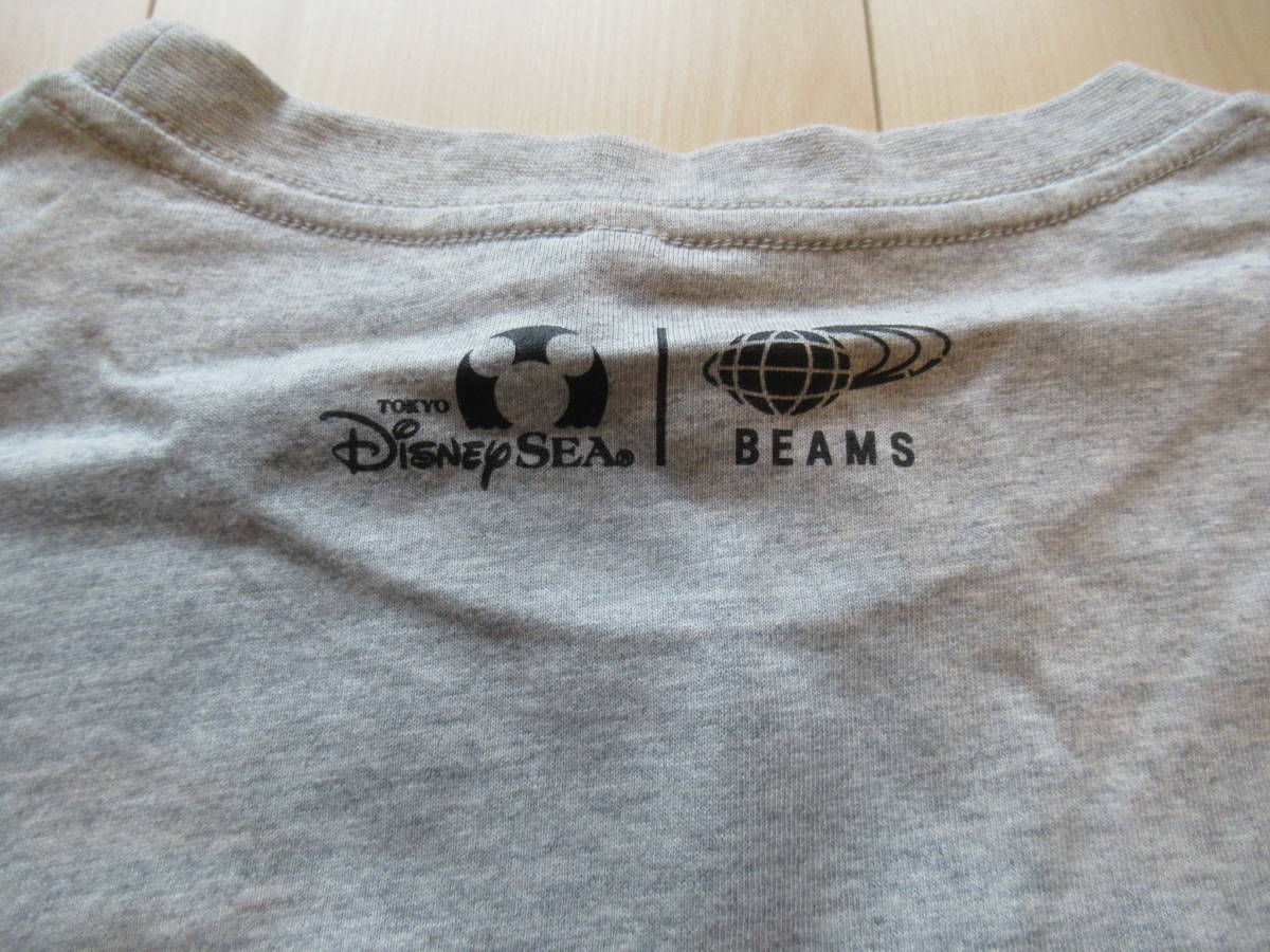  Tokyo Disney si-15 годовщина ограничение трудно найти * новый товар!BEAMS Beams производить YUSUKE HANAI дизайн футболка пепел L