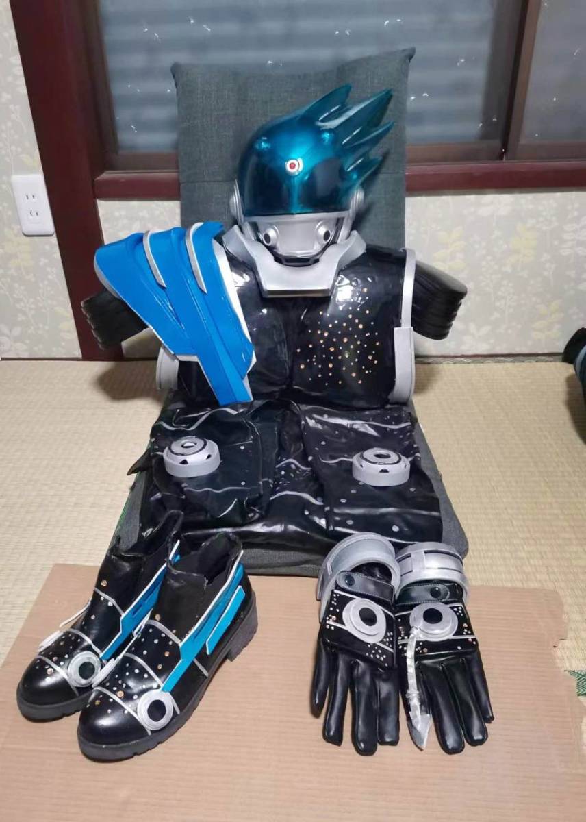 仮面ライダーストロンガー 1/1 コスチューム コスプレ 変身ベルト マスク-