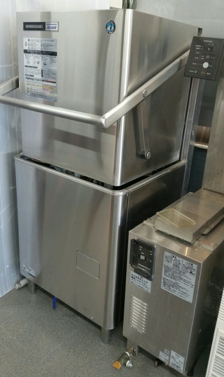 最旬ダウン ホシザキ　食器洗浄機　JW-500F型　業務用　厨房機器　HOSHIZAKI　2006年　LPガス　ブースター 食器洗浄機