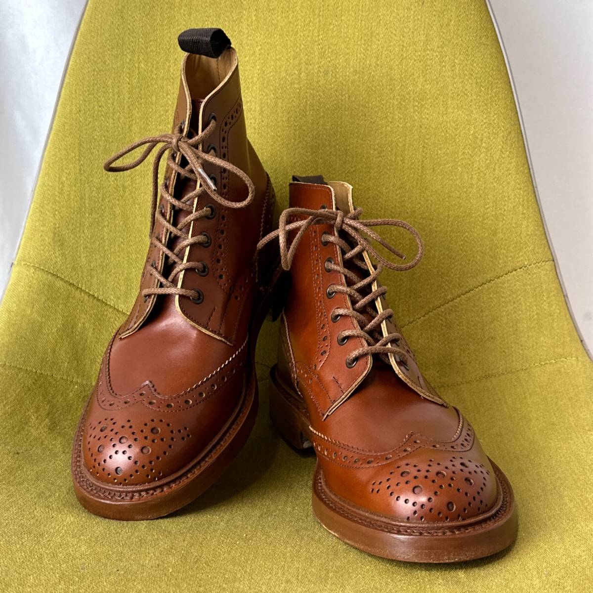  unused Tricker\'s Tricker's M2568 molding ton Wing chip leather shoes 8.5 fitting5 Britain made 27.0 27.5 corresponding business 