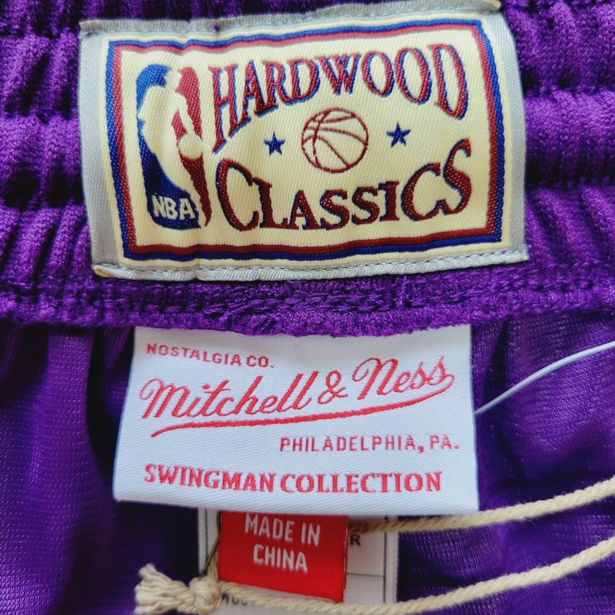 Mitchell & Ness NBA SWINGMAN ROAD SHORTS LAKERS 84-85 ミッチェルアンドネス スウィングマン ロード ショーツ ロサンゼルスレイカーズ _画像8