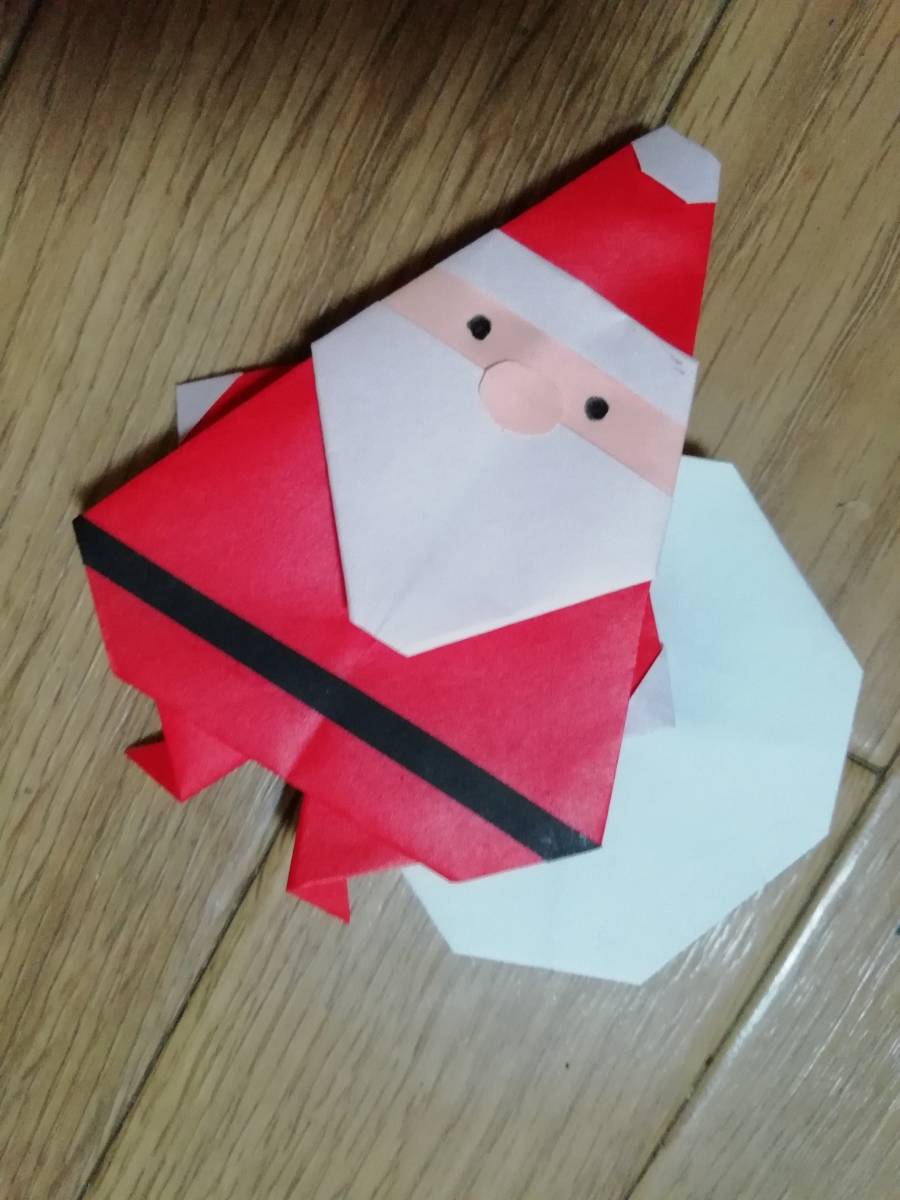 折り紙 サンタクロース3体☆ハンドメイド☆壁面飾り☆おりがみ クリスマス_画像2