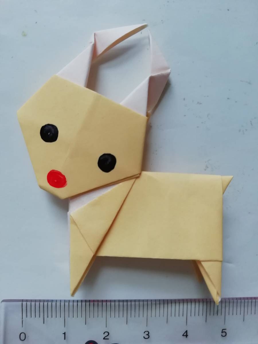 оригами северный олень 3 голова * стена поверхность украшение * ручная работа * ежегодные мероприятия Рождество * Santa Claus 