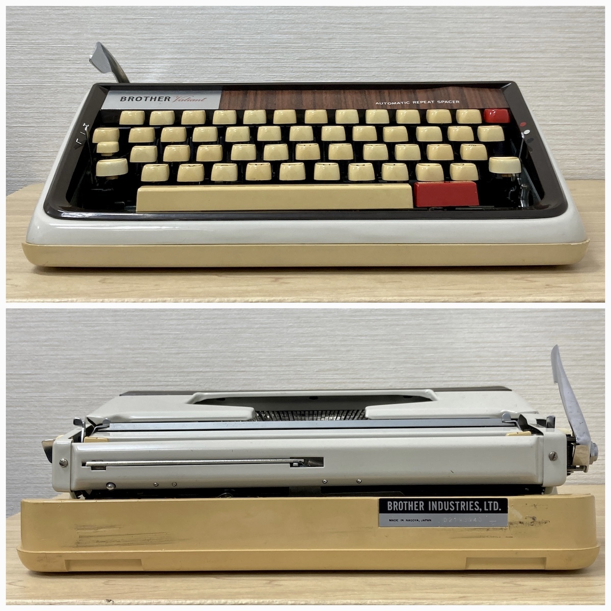 【稀少】BROTHER POTABLE TYPEWRITER JPI-391型 / タイプライター レトロの画像4