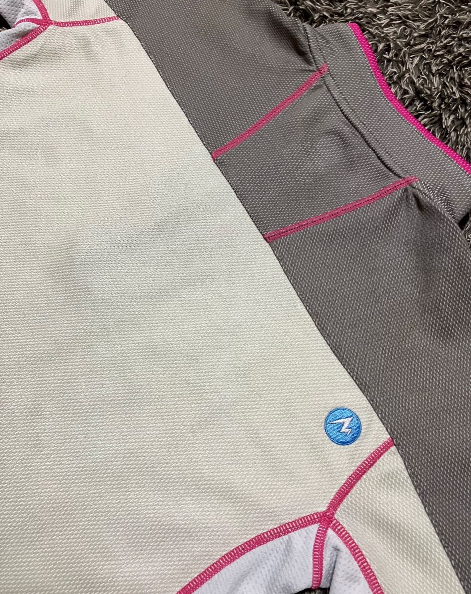 【超激レア!】Marmot ジップネックハーフスリーブシャツ Women‘s L 新品同様