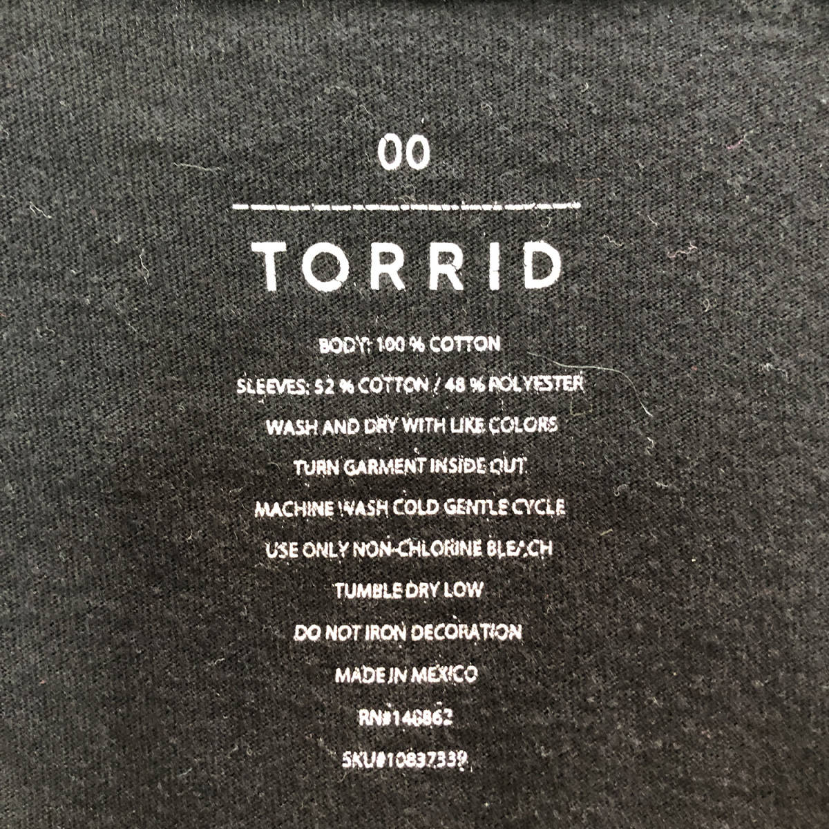 【980円スタート】USA 古着 半袖 Tシャツ TORRID トリッド 七分丈 ドクロ ラグラン レディース 激安 古着卸 BA0898_画像5