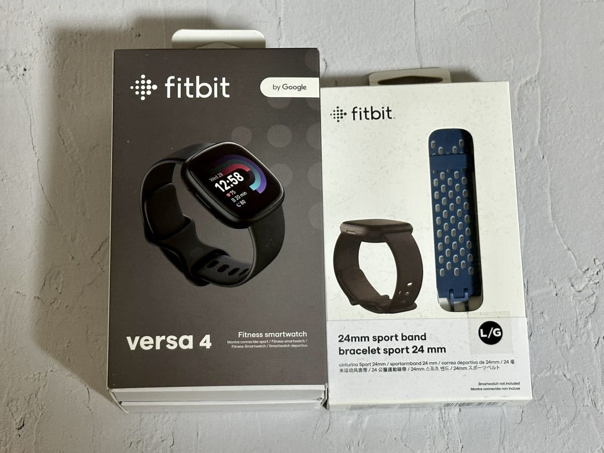 Suica対応】 美品 Fitbit VERSA 4 ブラック 替えバンド付き-