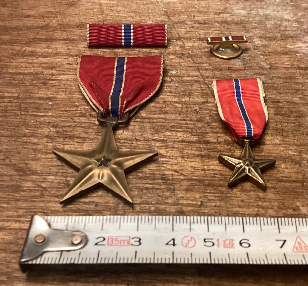 CC-9561 ■送料無料■ 米軍 空軍 BRONZE STAR MEDAL USA 軍隊 バッジ メダル プレート 授章 勲章 徽章 記章 ミリタリー アンティーク 43g /_画像4