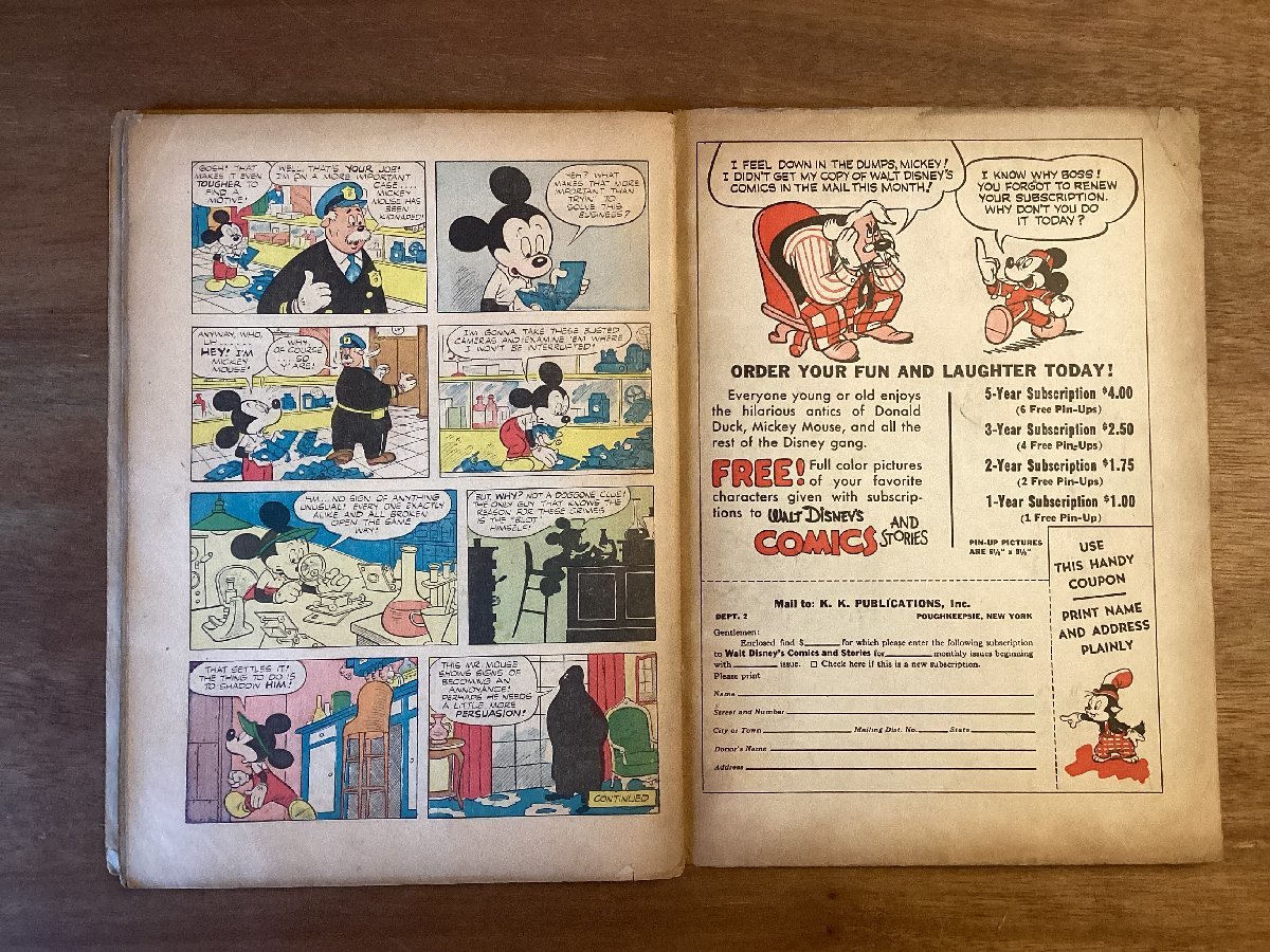 BB-5451 ■送料無料■ WALT DisNEY’S COMICS 英語版 本 漫画 アニメ 海外 ディズニー ドナルド 古本 冊子 古書 印刷物 1949年 /くOKらの画像9