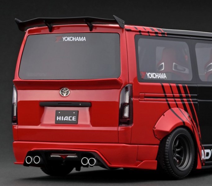 *1/18 T*S*D WORKS HIACE Black/Red IG2805 зажигание модель 