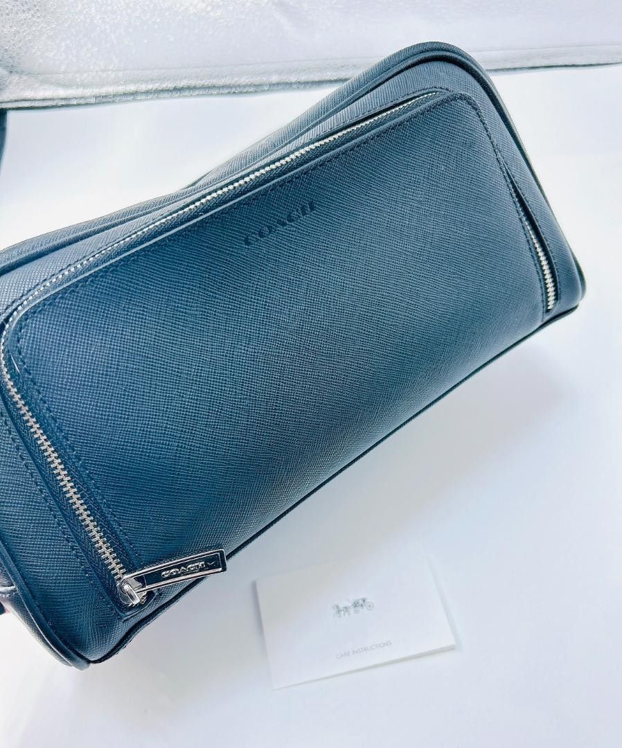 2022春夏新色】 美品 COACH ブラック used セカンドバッグ メンズ
