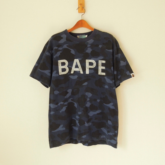 海外並行輸入正規品 BATHING A APE M(w-1593) ブルー系エイプカモ 日本製 USED加工 初期タグ Tシャツ Mサイズ 海外並行輸入正規品 BATHING A APE M(w-1593) ブルー系エイプカモ 日本製 USED加工 初期タグ Tシャツ Mサイズ