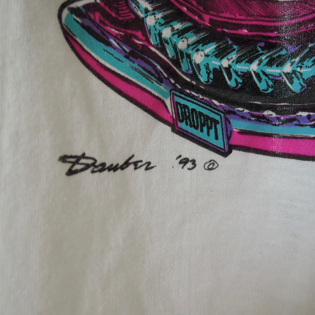 James Dean Run カーショーイベント Tシャツ 93年 フルーツボディ USA製 白 XL（w-1383）_画像4