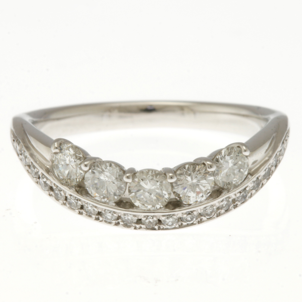 リング・指輪 11号 18金 K18ホワイトゴールド ダイヤモンド 0.68ct