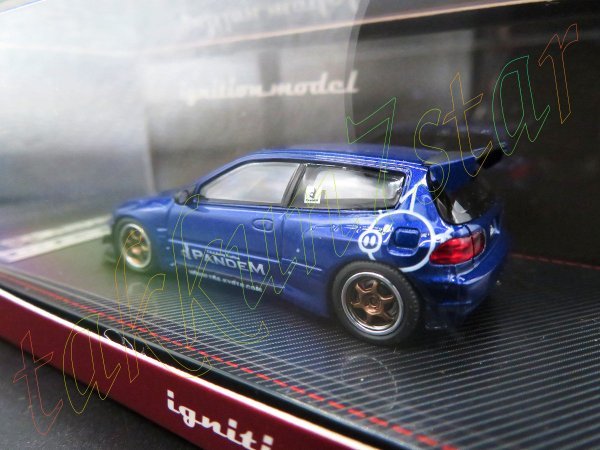 即決◆未展示◆ 1/64 イグニッションignitionモデルmodel パンデムPANDEM ホンダHonda シビックCIVIC EG6 IG1412 TRA京都 Rocket Bunny_画像3