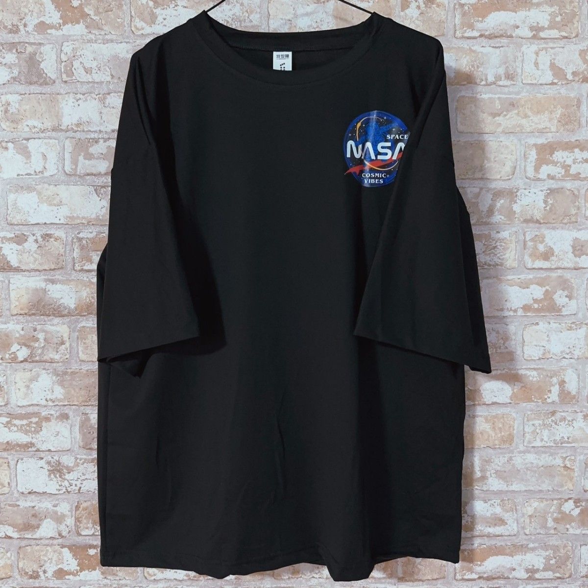 オーバーサイズ　tシャツ　ビッグシルエット　プリント　ストリート　白　XL　韓国　オルチャン　ダンス　大きめ　ルーズ　NASA 夏