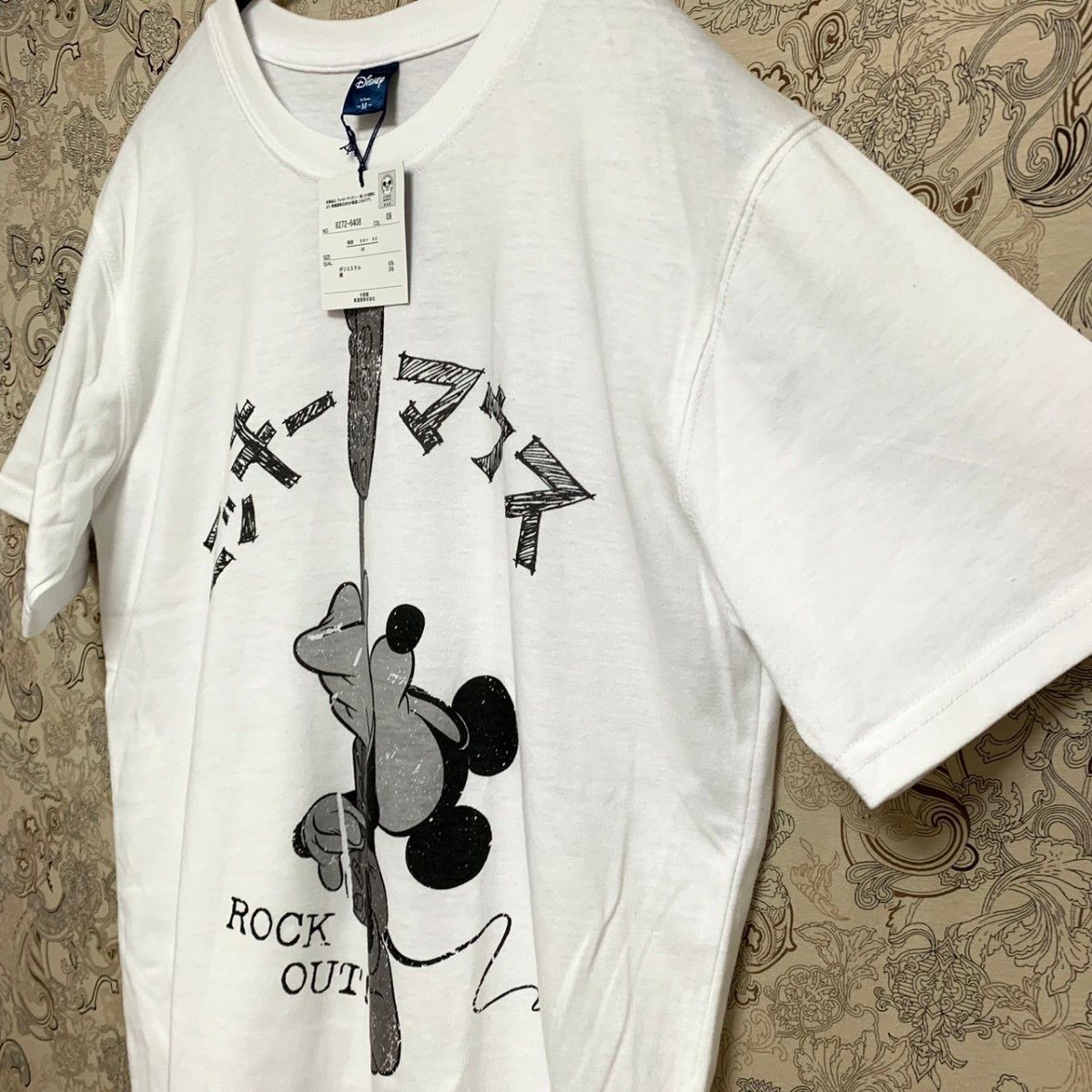 未使用 Disney ディズニー 半袖Tシャツ ミッキープリント ホワイト