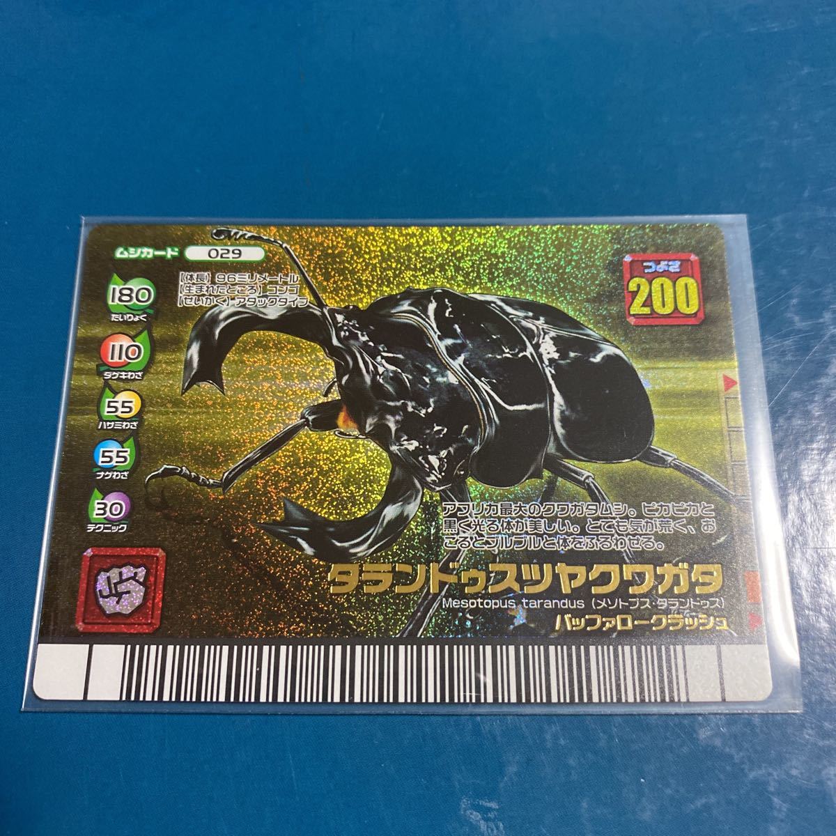 甲虫王者ムシキング フォレストグリーン 029 タランドゥスツヤクワガタ 極美品の画像1