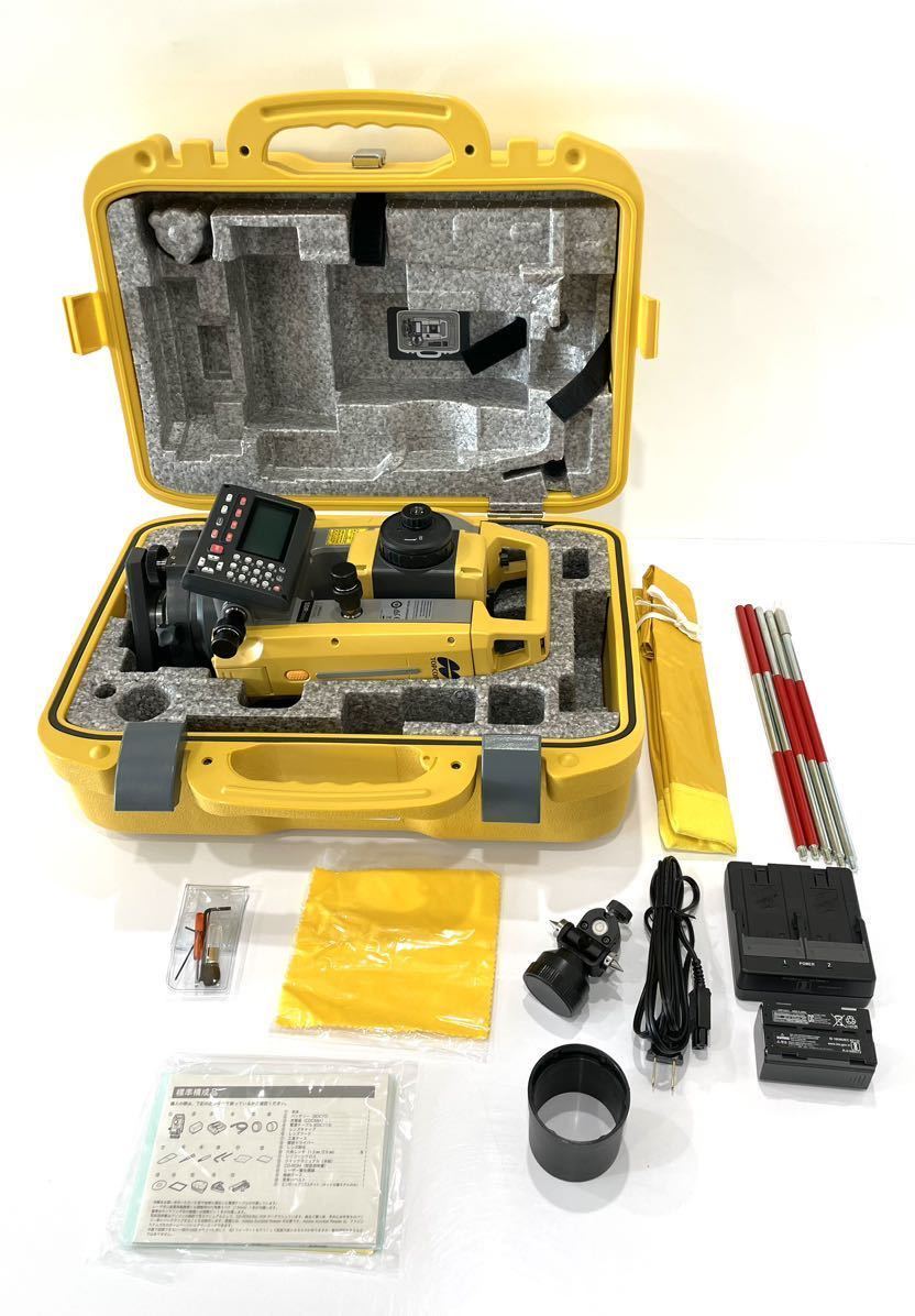 極美品 TOPCON トプコン トータルステーション GM-107F 測量機器 GM100シリーズ 純正バッテリー 充電器 ケース付き 送料無料