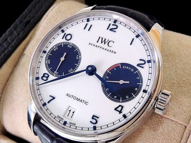 2023年5月購入 未使用 IWC 時計 ■ IW500715 ポルトギーゼ オートマティック 7DAYS パワーリザーブ 自動巻き 腕時計 新品 □5E