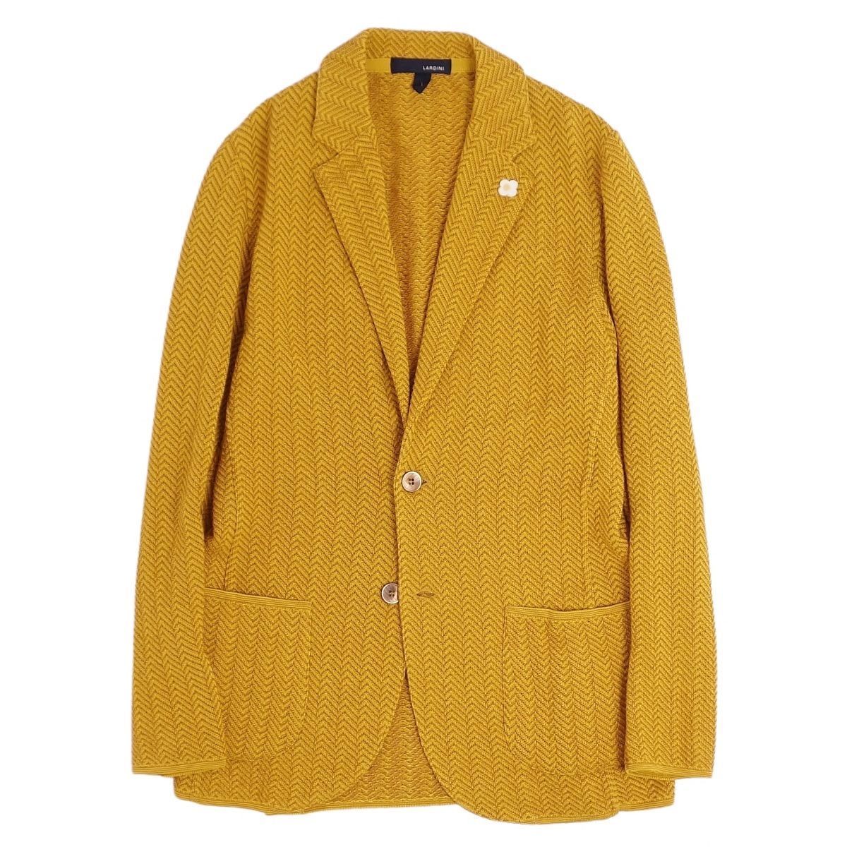 美品 ラルディーニ LARDINI ニット ジャケット コットン リネン