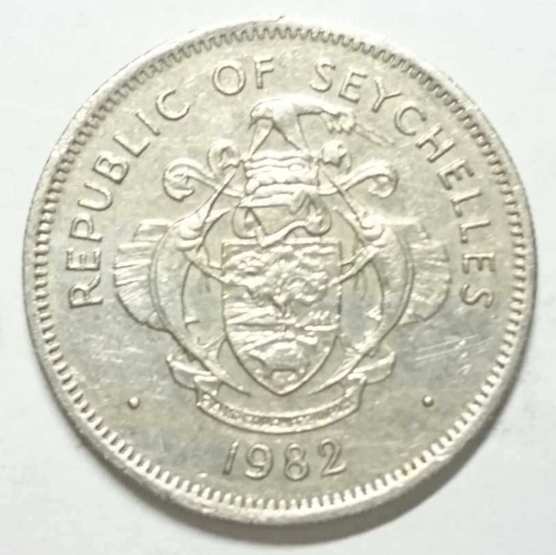 【セイシェル】1ルピー硬貨 1982年 約25.5mm (8)_画像2